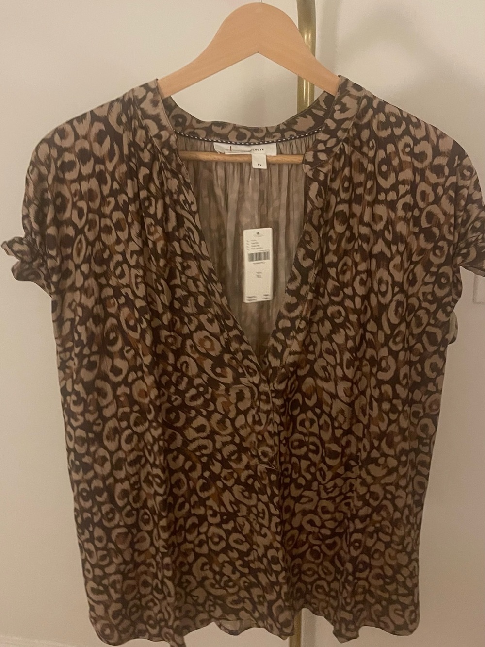 The Tatum Flutter-Sleeve Blouse by Pilcro:
Shine Edition - Picture 5 of 8